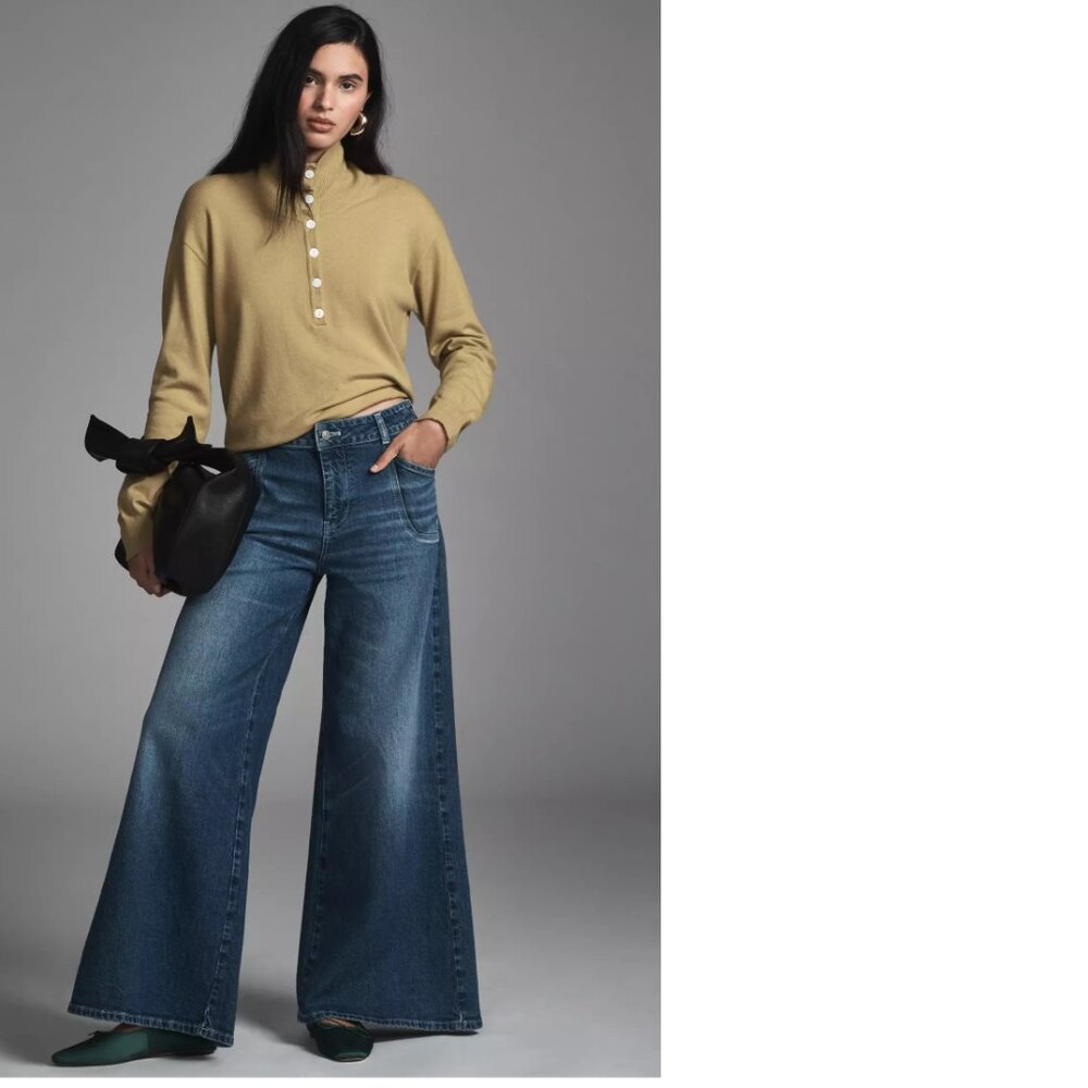 NWT Pilcro Blue Wide Leg Jeans